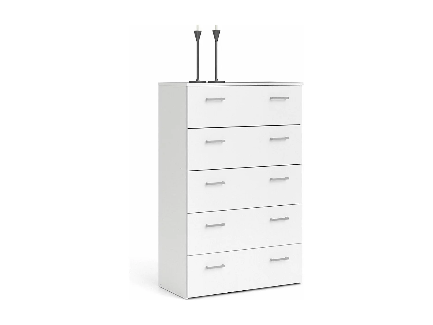 Spell Commode à 5 tiroirs, blanc.