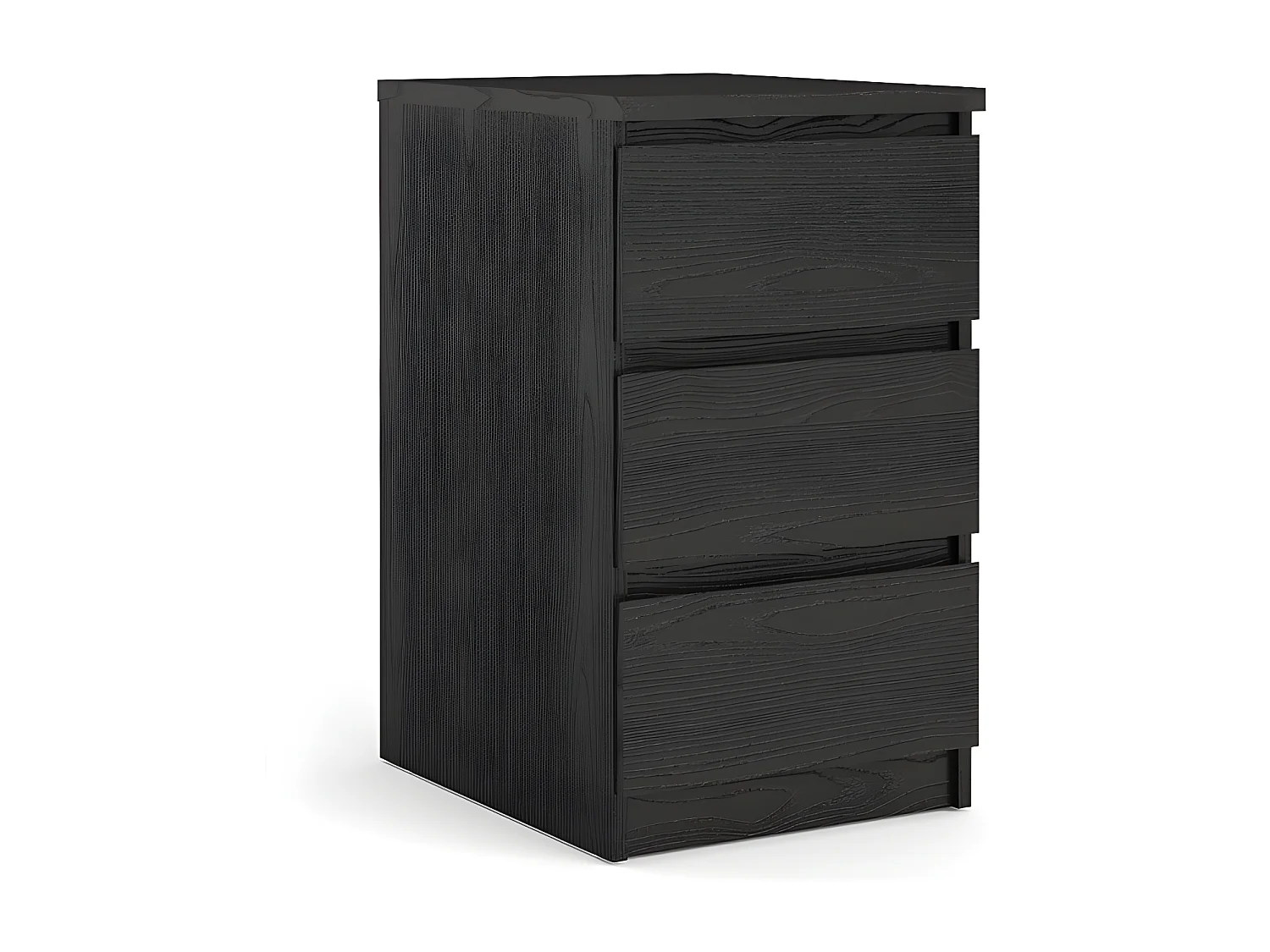 Nada Commode à 3 tiroirs, noir mat.