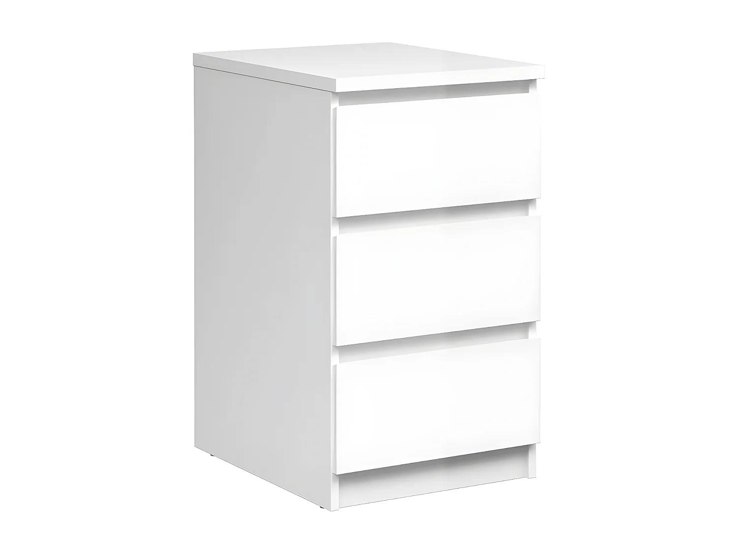 Nada Commode étroite à 3 tiroirs, blanc brillant.