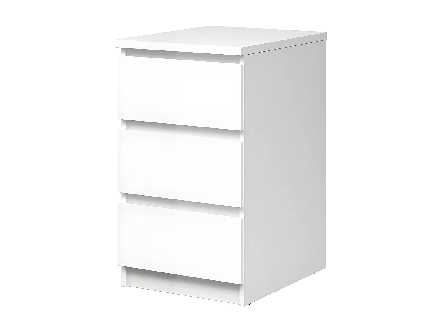 Nada Commode étroite à 3 tiroirs, blanc brillant.