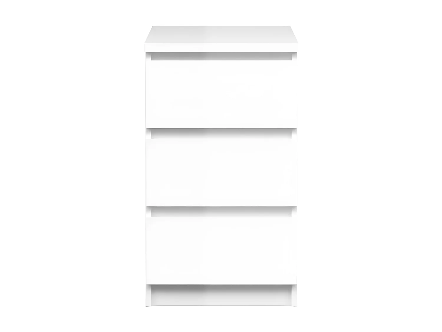 Nada Commode étroite à 3 tiroirs, blanc brillant.