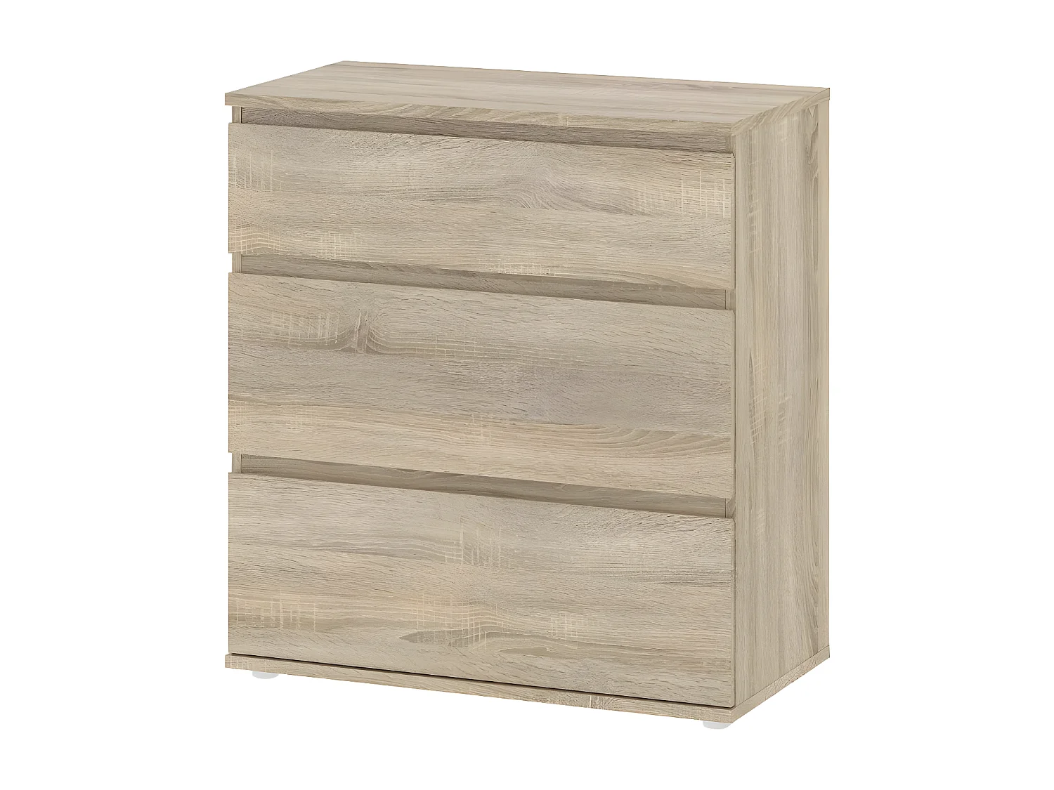 Cómoda Nora 3 cajones estructura decoración roble.