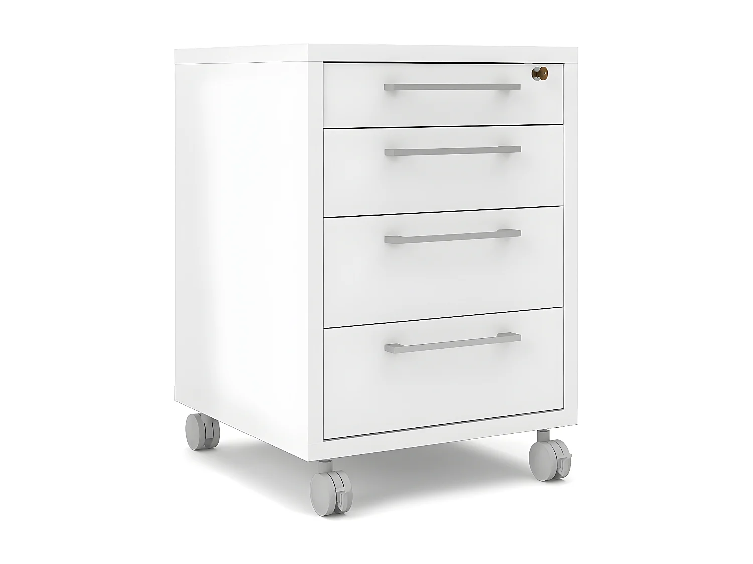 Prisme Kommode B 4 Schubladen. Weiss.