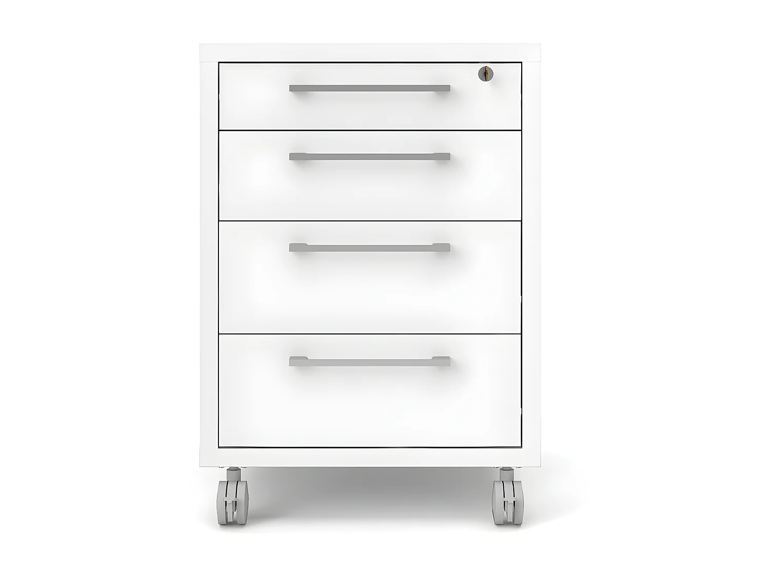 Prisme Kommode B 4 Schubladen. Weiss.
