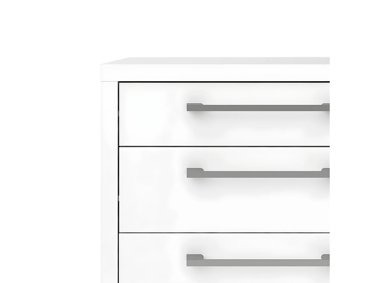 Prisme Kommode B 4 Schubladen. Weiss.