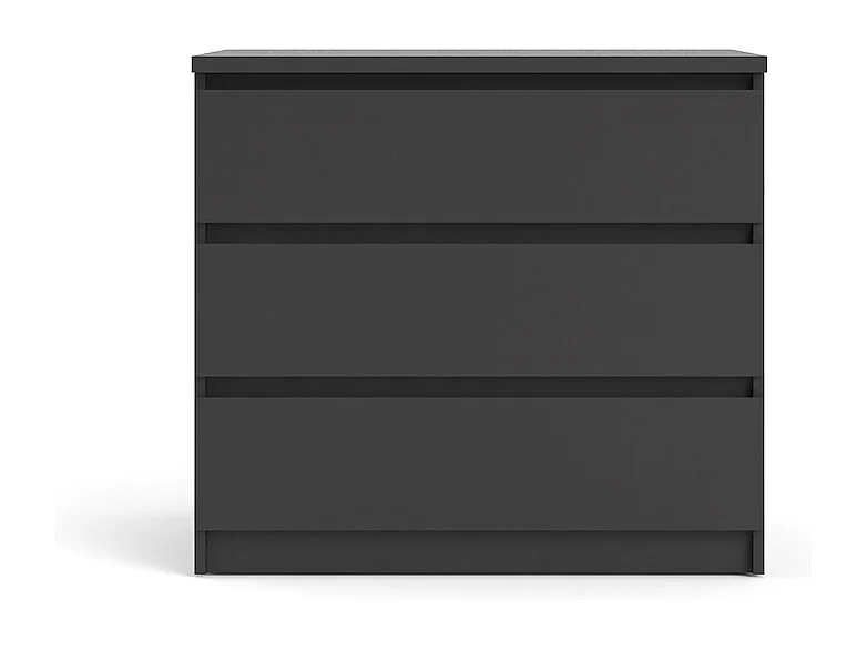 Nada Kommode 3 Schubladen mattschwarz.