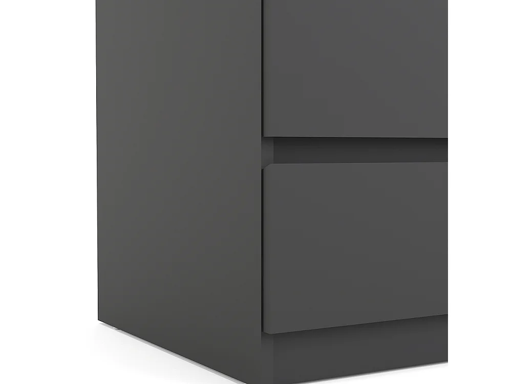 Nada Kommode 3 Schubladen mattschwarz.