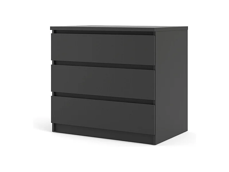 Cassettiera Nada 3 cassetti nero opaco.
