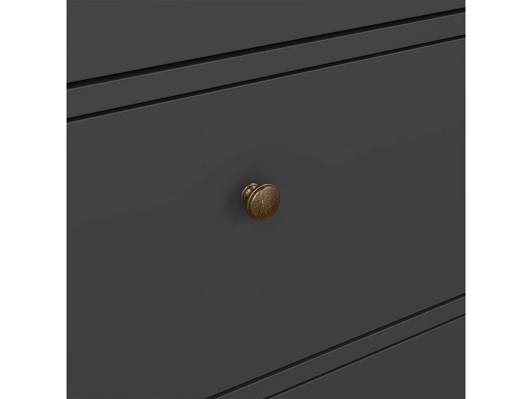 Venise Commode 6 tiroirs, gris mat.
