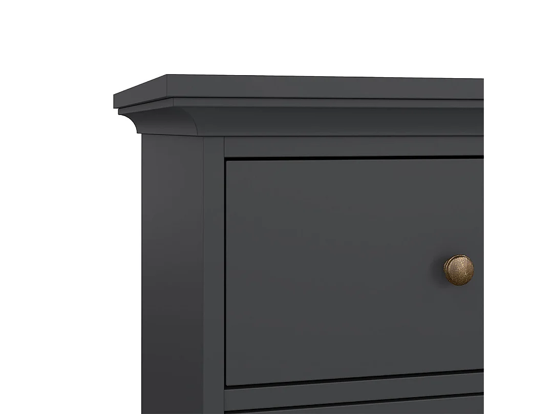 Venise Commode 6 tiroirs, gris mat.