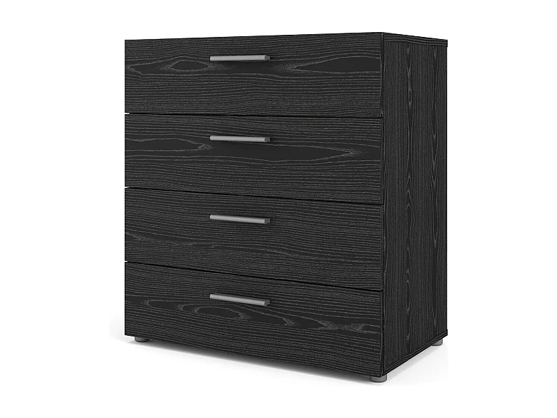 Petra Commode à 4 tiroirs, apect frêne noir.
