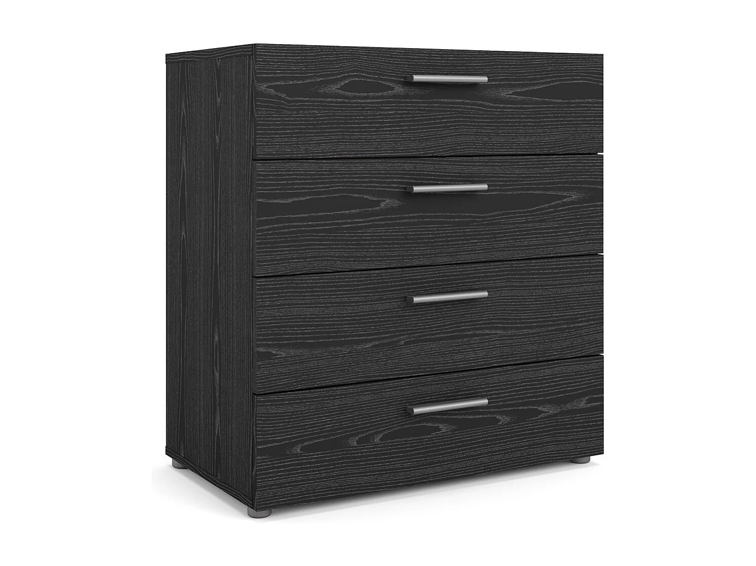 Petra Kommode 4 Schubladen schwarze Esche Dekor.
