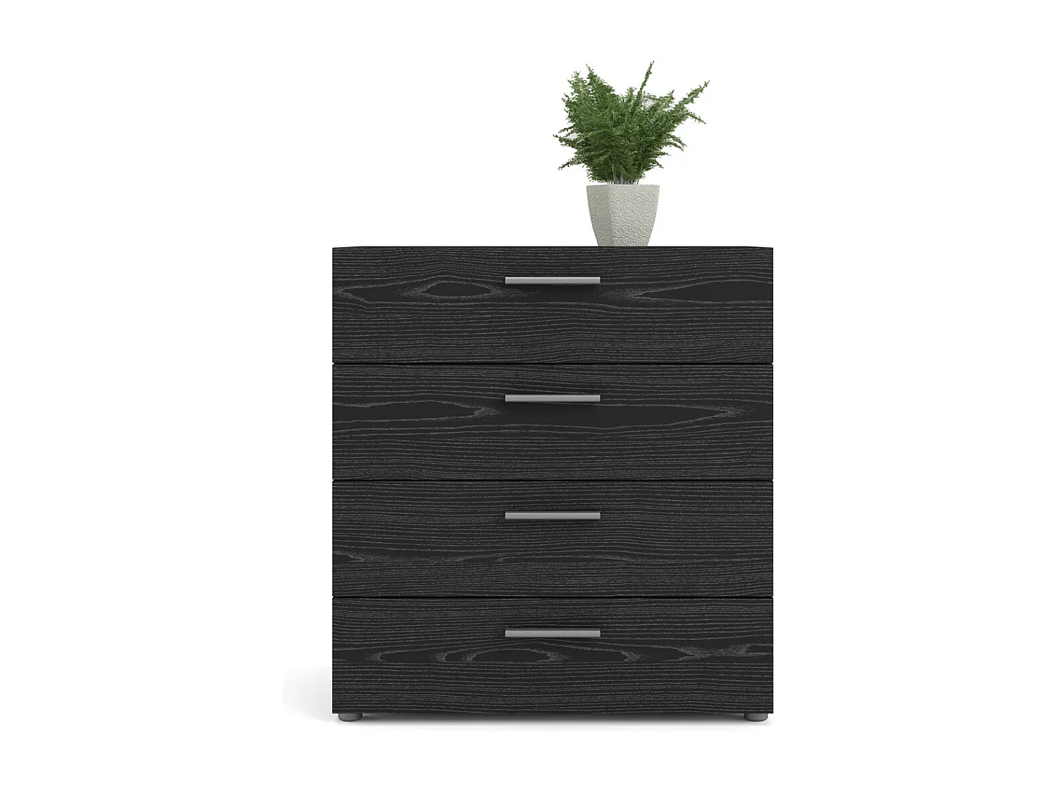 Petra Kommode 4 Schubladen schwarze Esche Dekor.