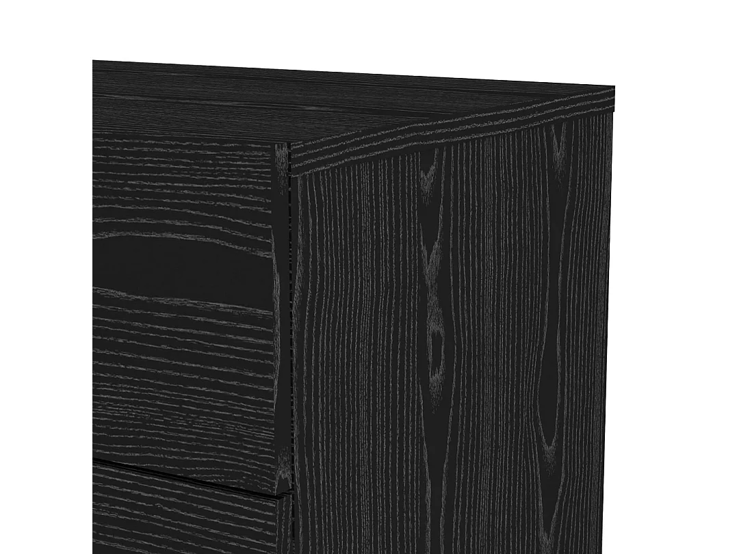 Cassettiera Petra a 4 cassetti, decoro frassino nero.