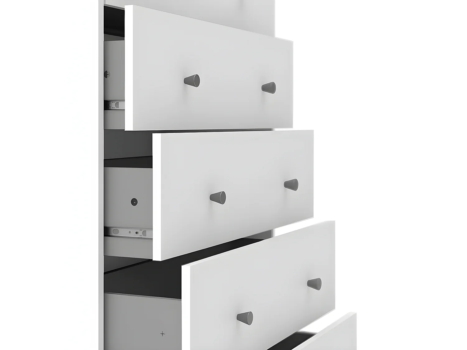 Maria Commode 5 tiroirs, blanc.