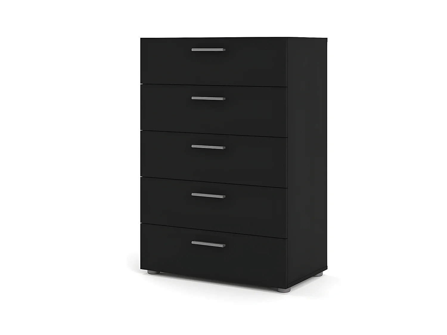 Petra Commode à 5 tiroirs, noir mat.