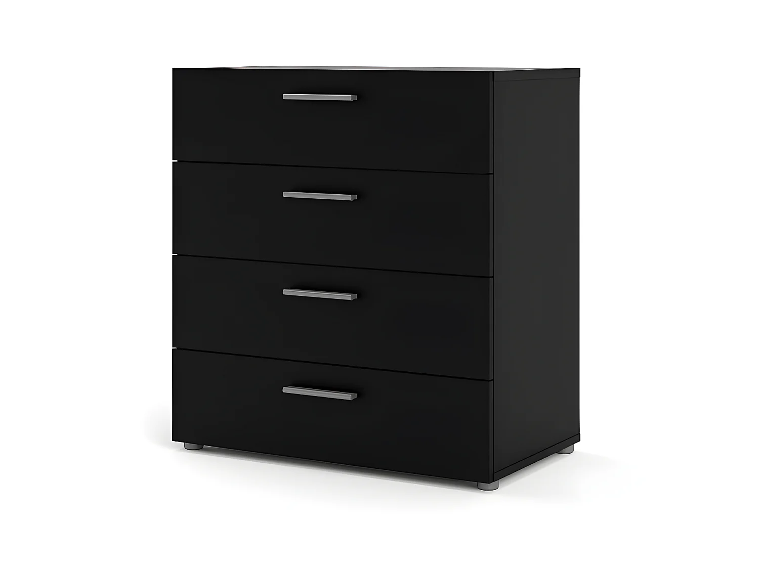 Petra Commode à 4 tiroirs, noir mat.