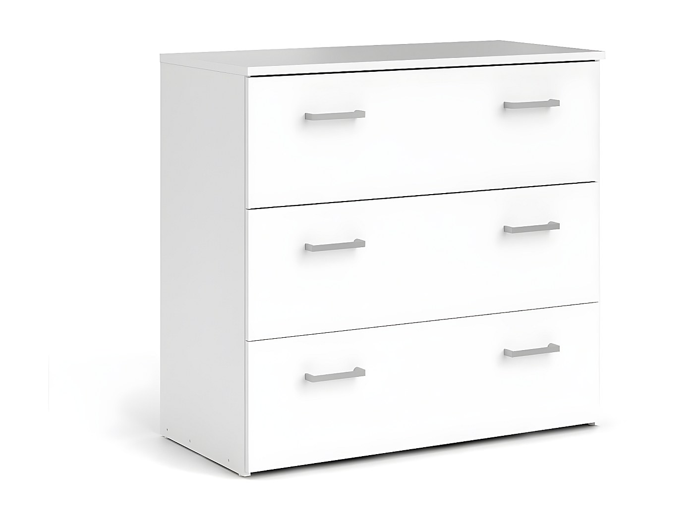 Commode Salle De Bain Colonial – 3 Tiroirs Blanc Style Pince Et Rainure – Neuf