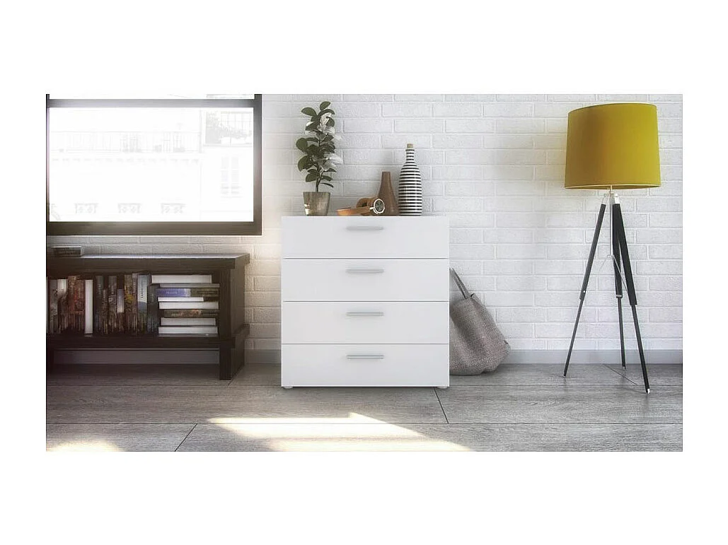 Petra kommode 4 lades wit.