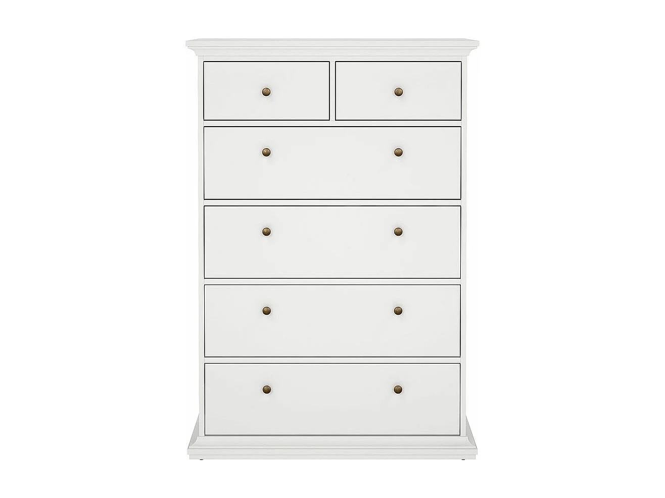 Venise Commode 6 tiroirs, blanc.