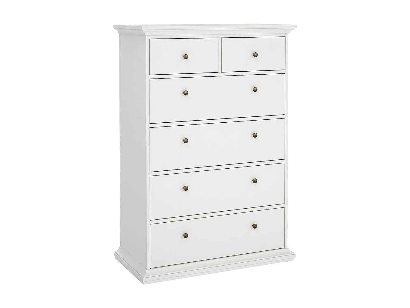 Venise Commode 6 tiroirs, blanc.