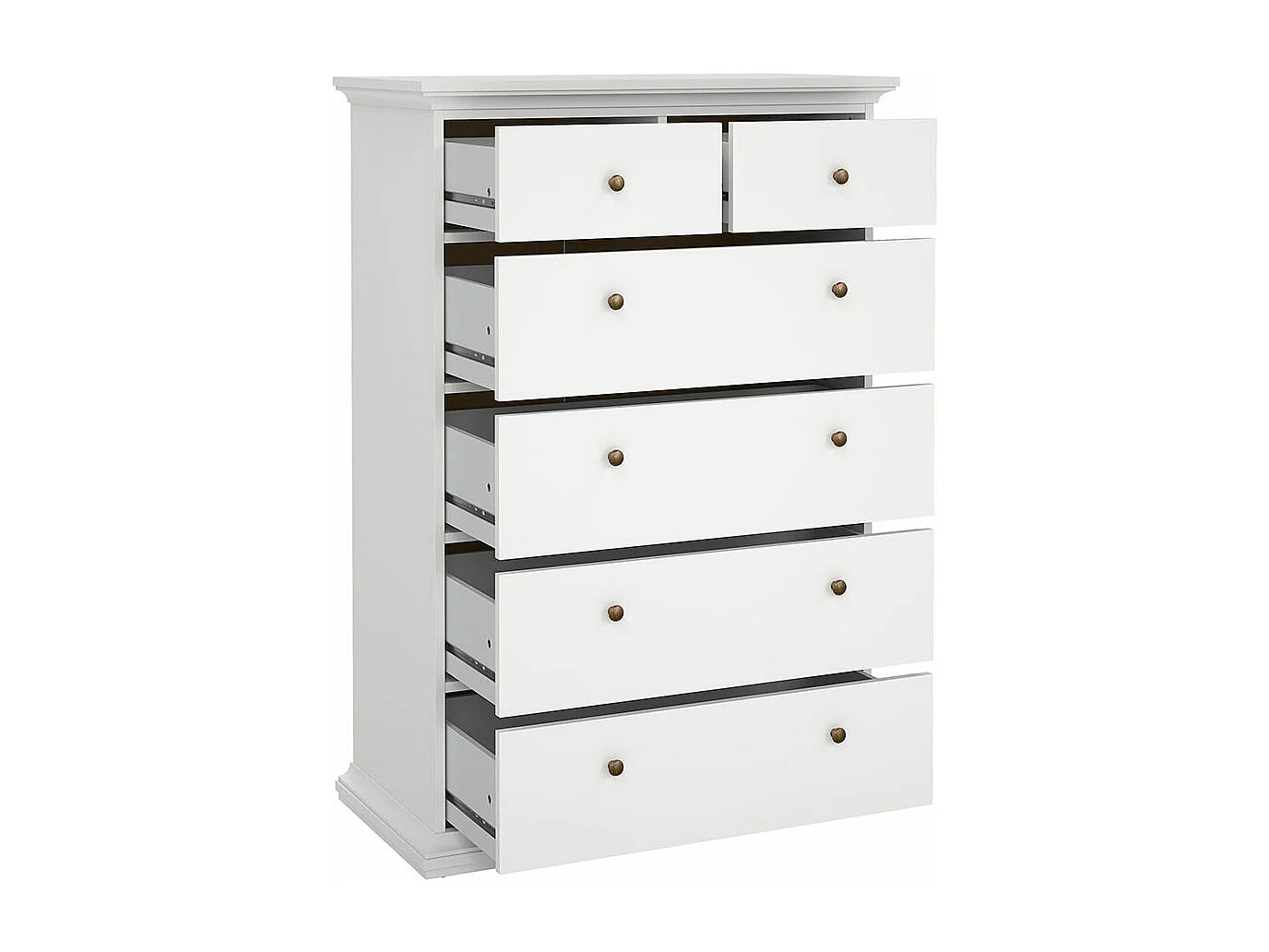 Venise Commode 6 tiroirs, blanc.