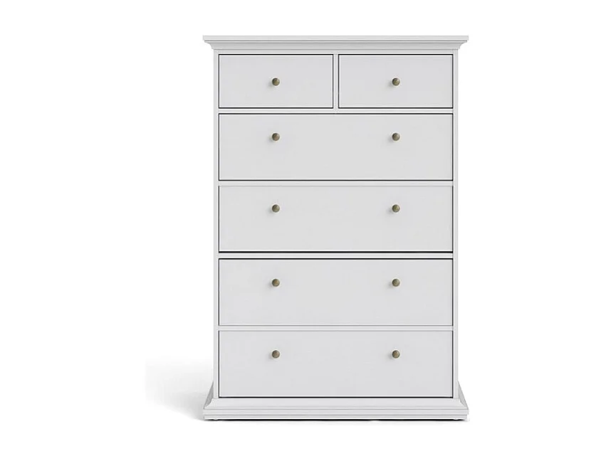 Venise Commode 6 tiroirs, blanc.