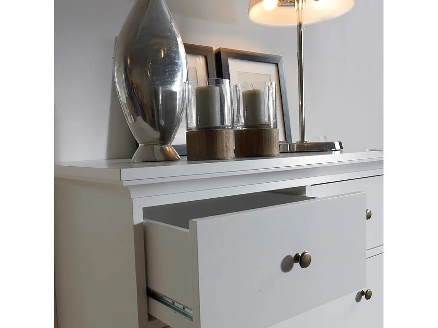 Venise Commode 6 tiroirs, blanc.
