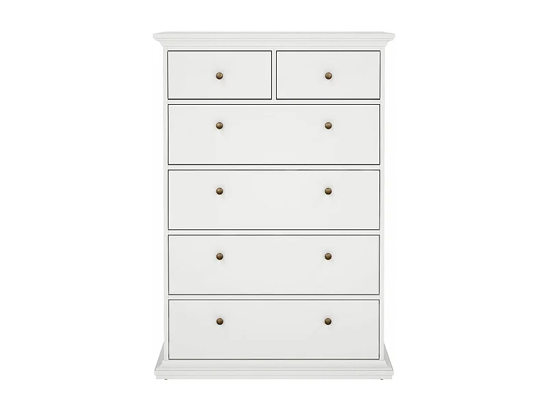 Venise Commode 6 tiroirs, blanc.