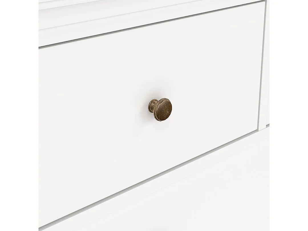 Venedig Commode avec 2 petits et 2 grands tiroirs, largeur 96 cm, hauteur 86 cm, blanc.