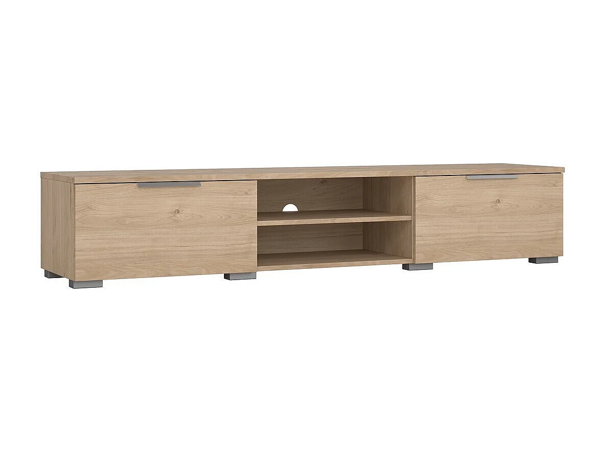 Meuble TV 2 tiroirs et 2 niches L173 cm - BILLIE