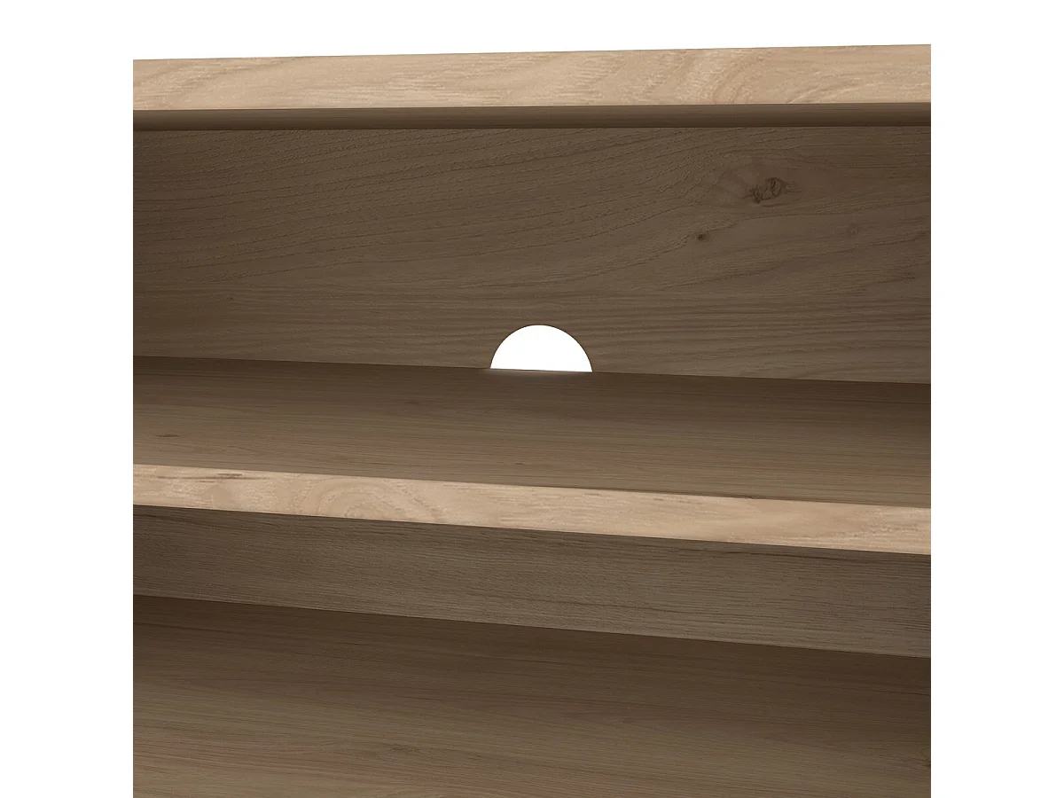 Meuble TV 2 tiroirs et 2 niches L173 cm - BILLIE