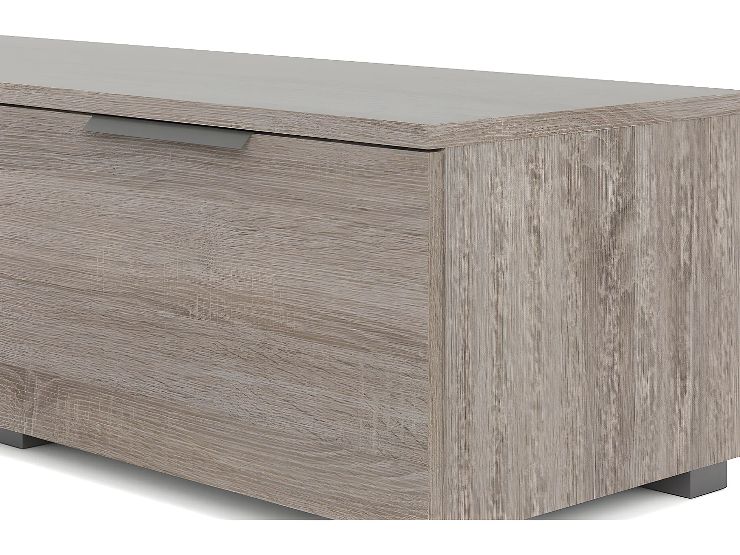 Malika TV Tisch 2 Schubladen und 1 Einlegeboden Trüffel-Dekor.