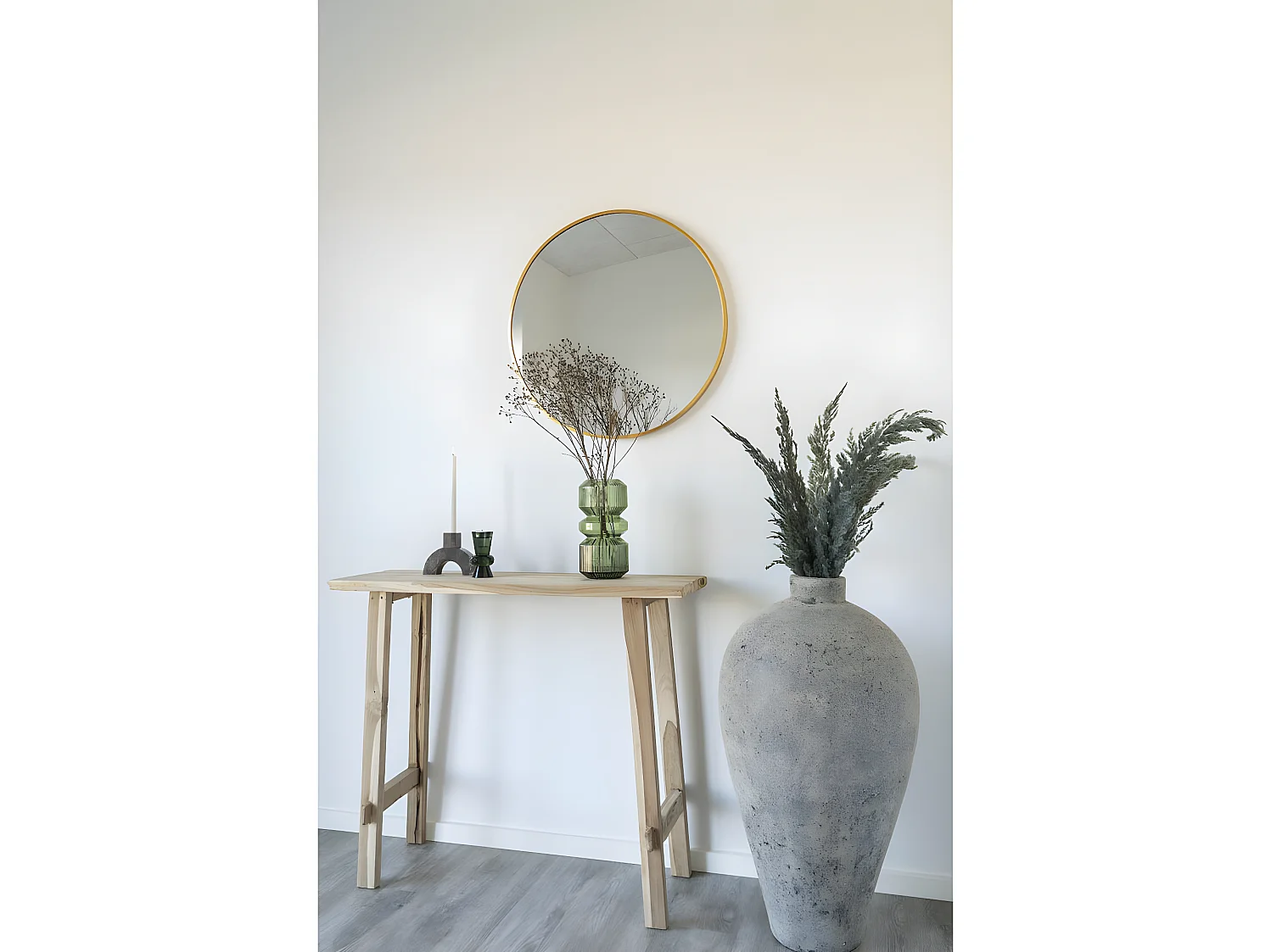 Madrid spiegel Ø60cm messing decor.