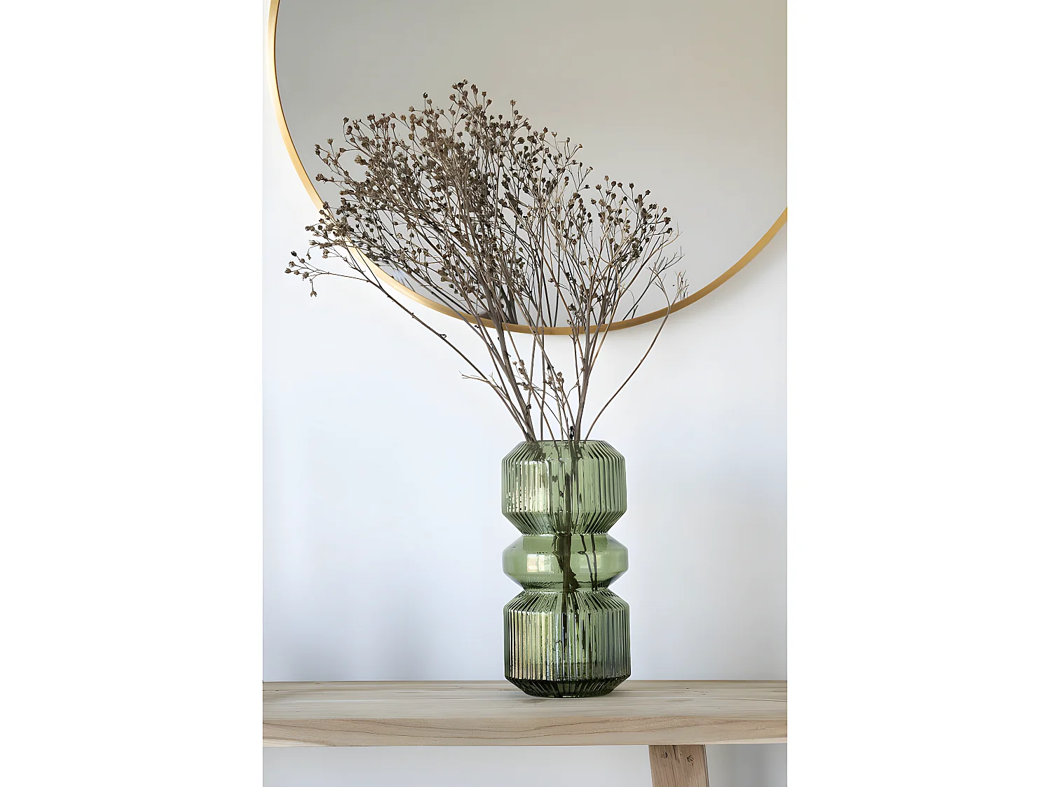 Madrid spiegel Ø60cm messing decor.