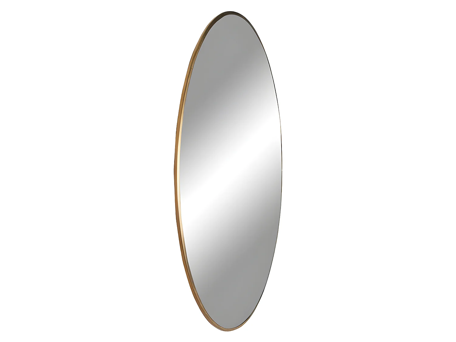 Jeanne Miroir Ø 40 cm, cadre en look laiton.