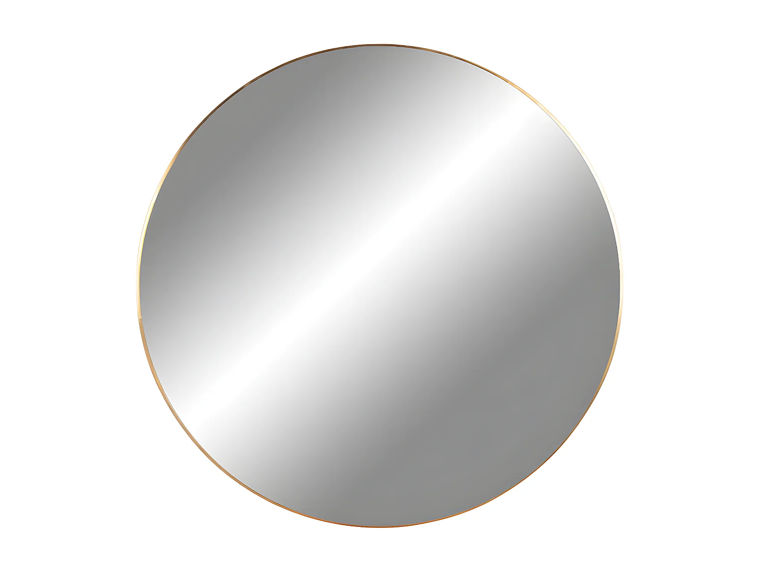 Jeanne Miroir Ø 40 cm, cadre en look laiton.
