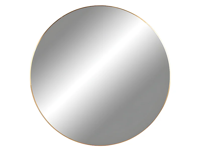 Jeanne Miroir Ø 40 cm, cadre en look laiton.