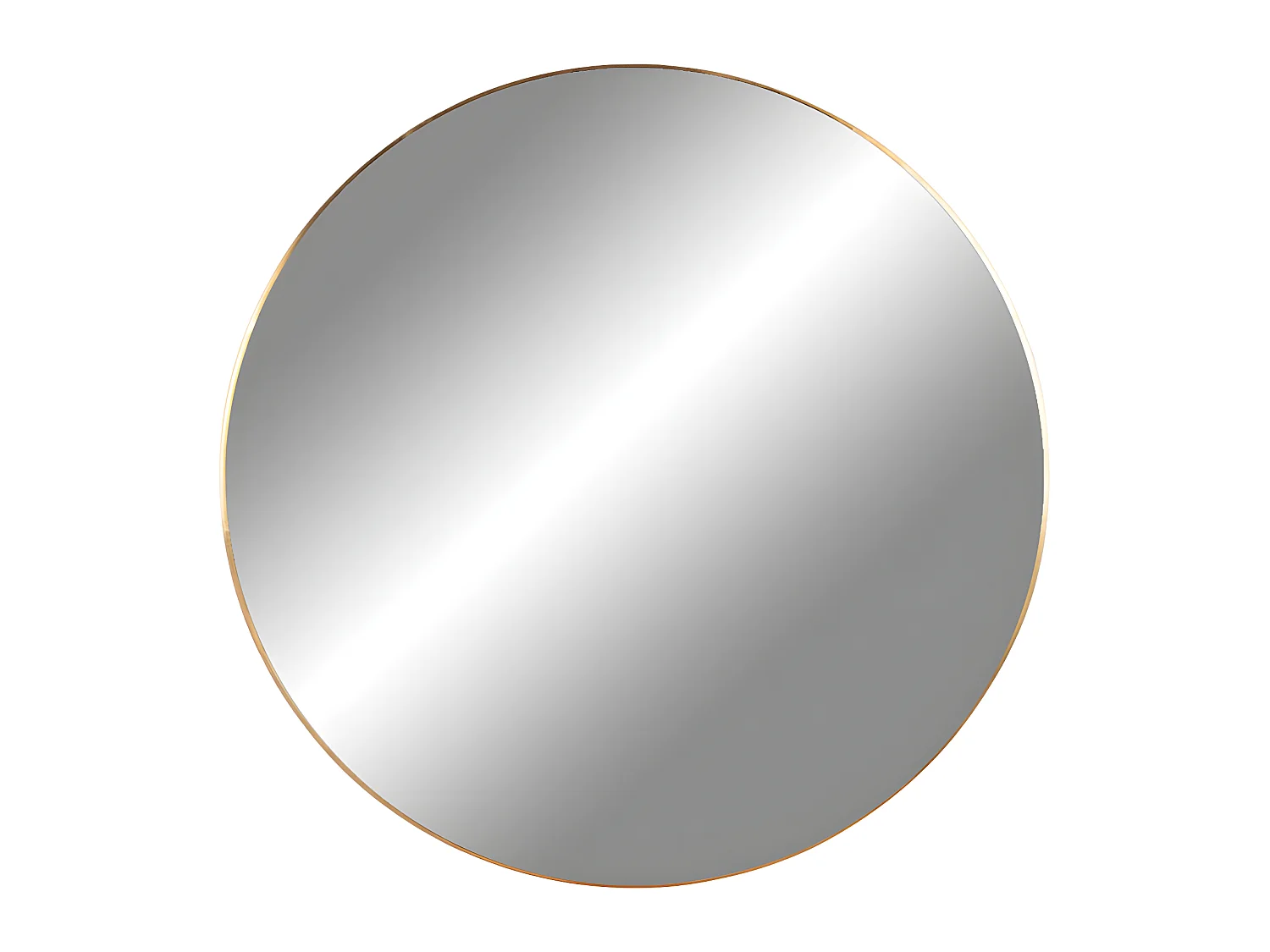 Jeanne Miroir Ø 60 cm, cadre en look laiton.