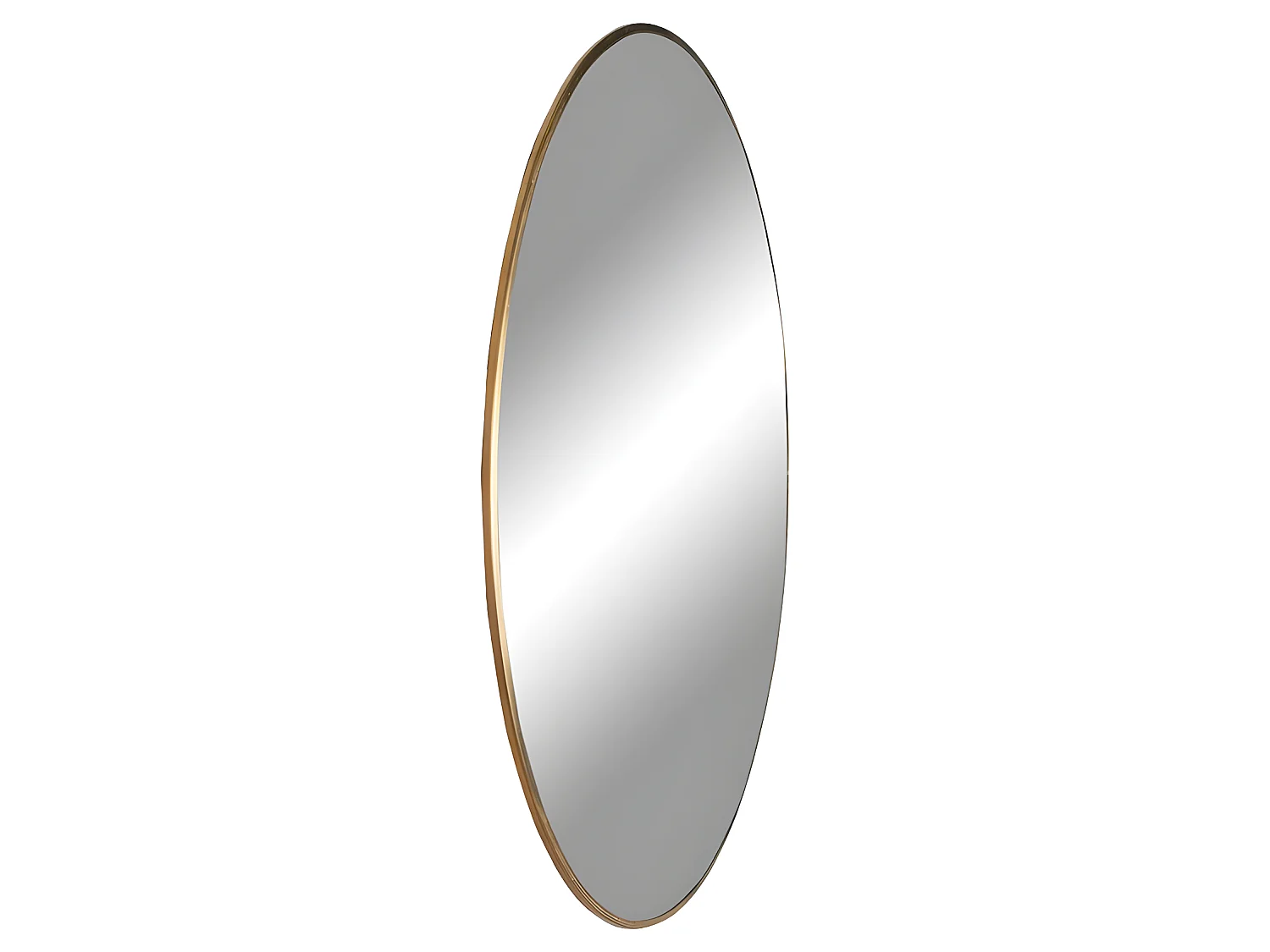 Jeanne Miroir Ø 60 cm, cadre en look laiton.