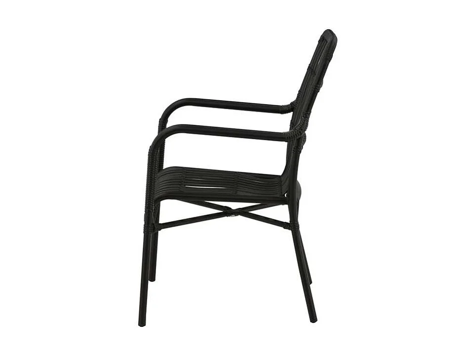 Rizal Sessel stapelbar schwarz.