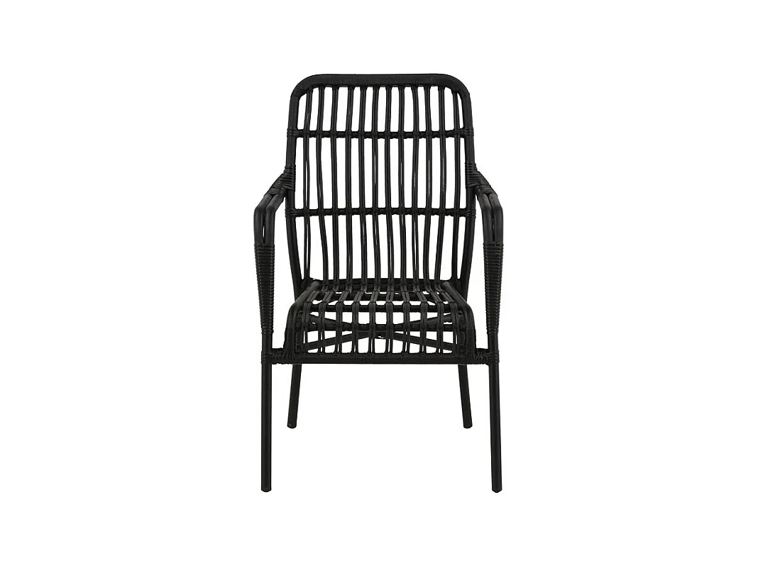 Chaise de Jardin en Rotin "Rizal" 90cm Noir