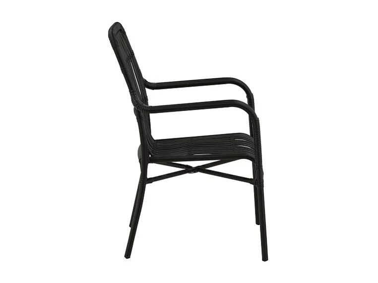 Chaise de Jardin en Rotin "Rizal" 90cm Noir
