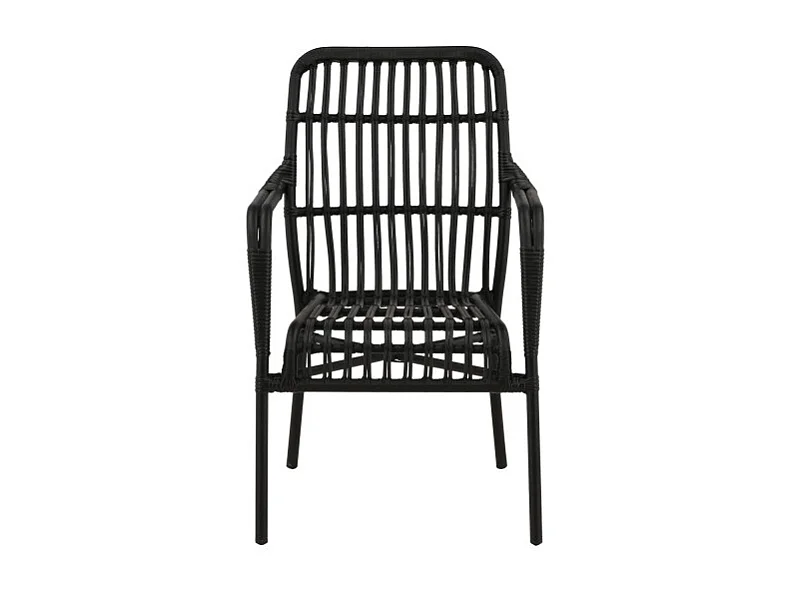 Chaise de Jardin en Rotin "Rizal" 90cm Noir