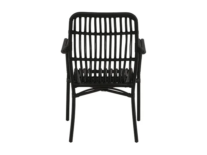 Chaise de Jardin en Rotin "Rizal" 90cm Noir