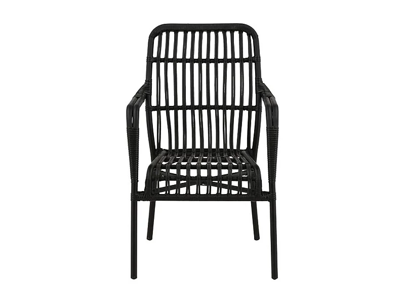 Chaise de Jardin en Rotin "Rizal" 90cm Noir