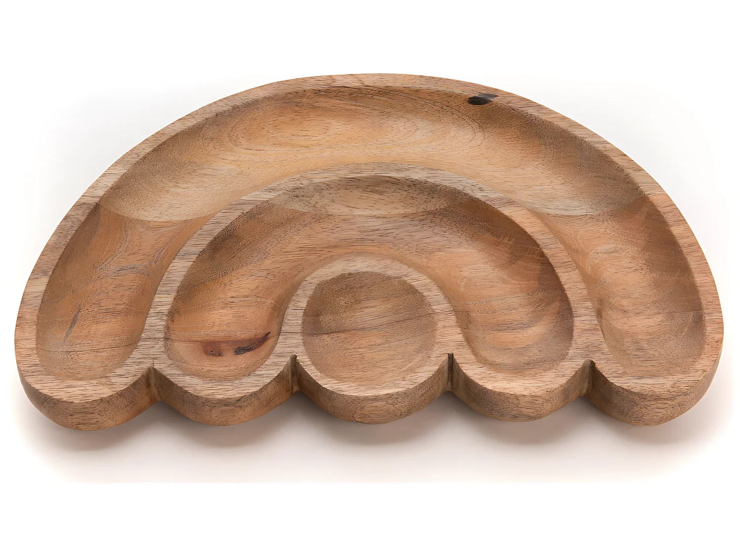 Vide poche arc-en-ciel en bois nature