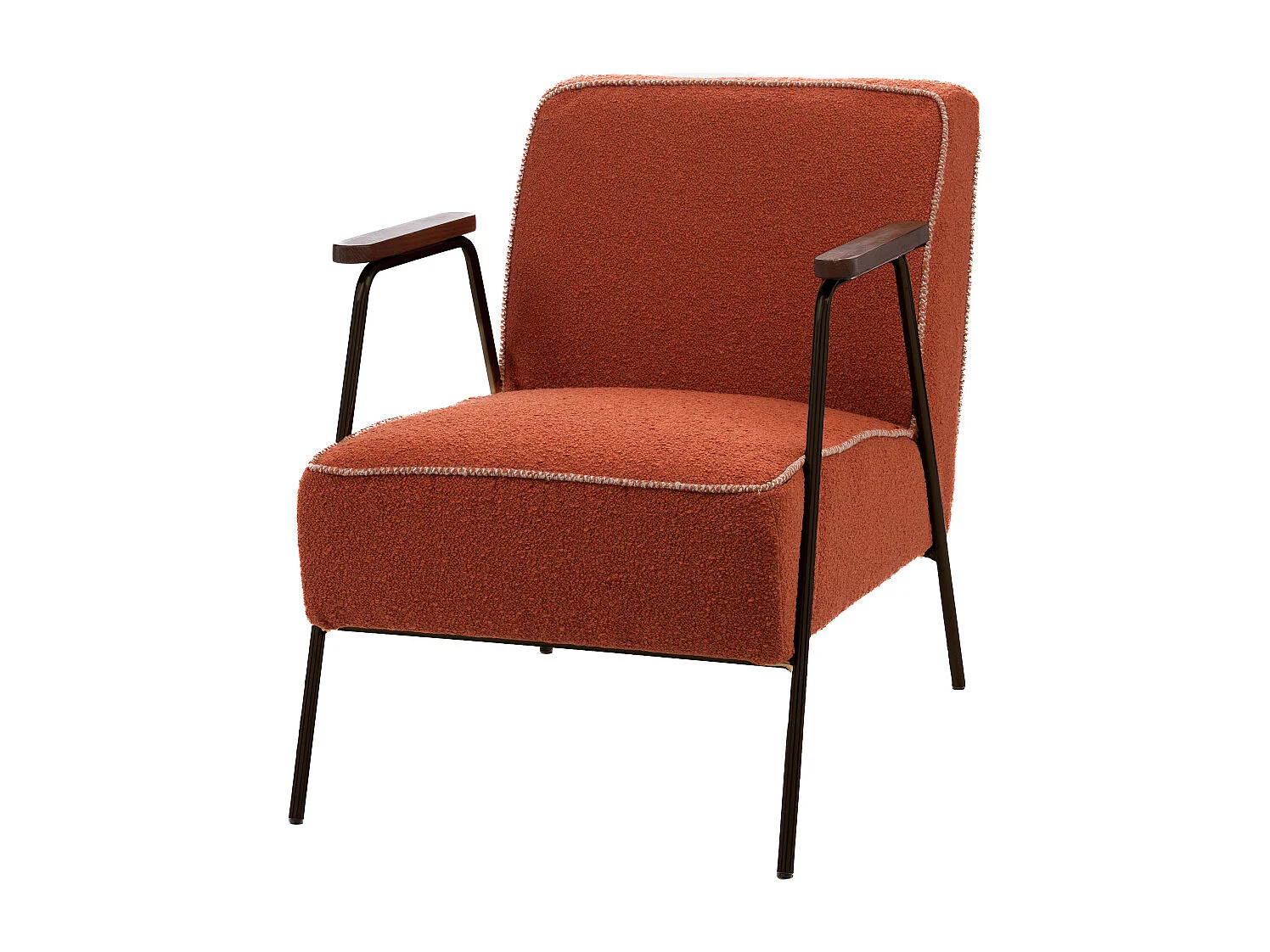 Fauteuil Huggy uni orange