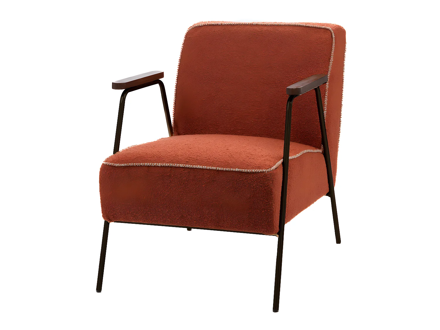 Fauteuil Huggy uni orange