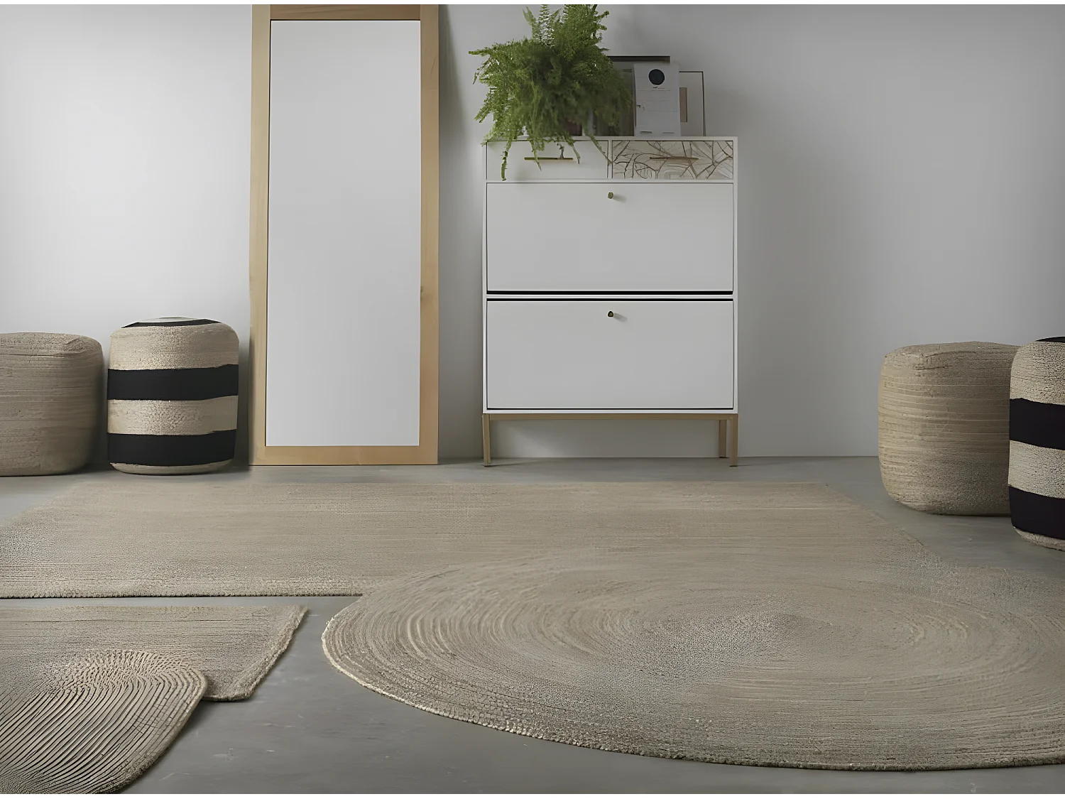 Tapis en jute naturel 150 cm de diamètre